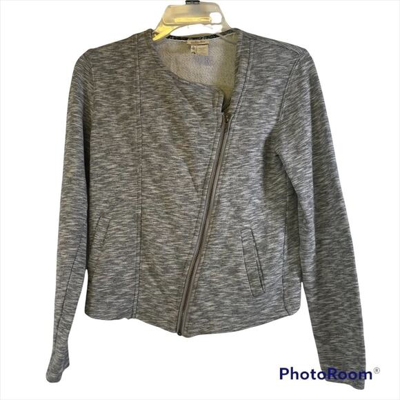 Matilda Jane Moto Full Zip sweater jacket Asymmetric zipper size Small - Picture 1 of 9